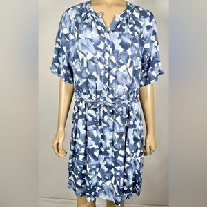 Tylho Anthropologie Women’s Size Small 100% Rayon Button Tie Dress